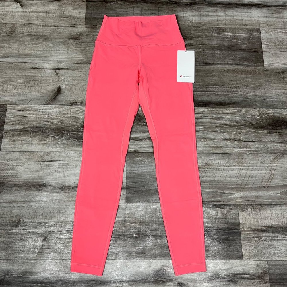 Lululemon Athletic Align High Rise Yoga Pants 28” Raspberry Cream NWT Size 6